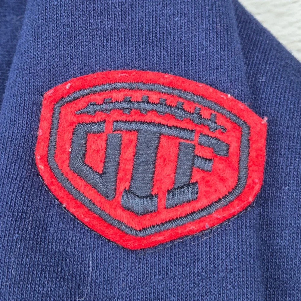 NFL Collection New England Patriots Jacket Mens L Full-Zip Fleece Navy Red Blue
